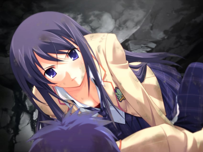 nishijou takumi and aoi sena (chaos;head) drawn by matsuo_yukihiro