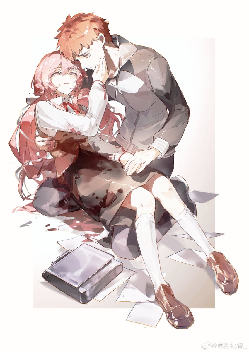 emiya shirou and momomiya shizuku (original and 2 more)
