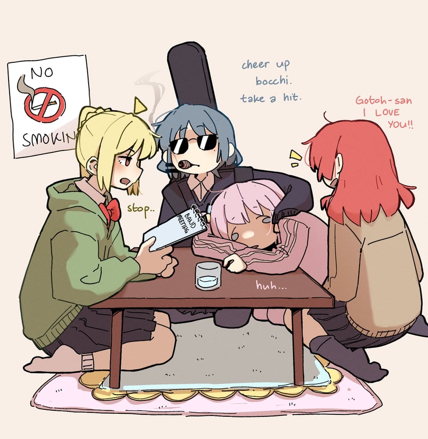 gotoh hitori, kita ikuyo, ijichi nijika, and yamada ryo (bocchi the rock!) drawn by machuuu68