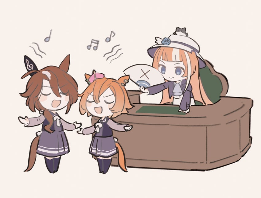 t.m. opera o, akikawa yayoi, and sounds of earth (umamusume) drawn by meloen_ha
