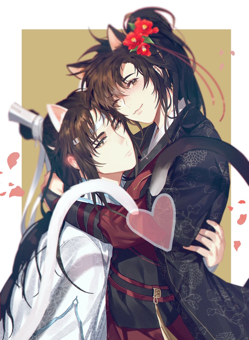 wei wuxian and lan wangji (modao zushi) drawn by jujeop