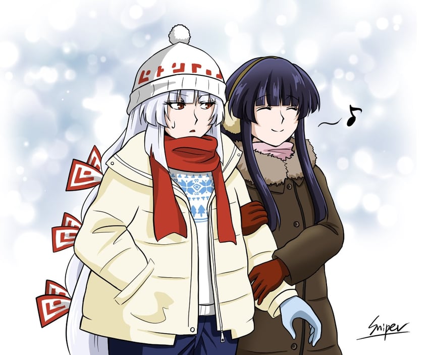 fujiwara no mokou and houraisan kaguya (touhou) drawn by sniper16783072