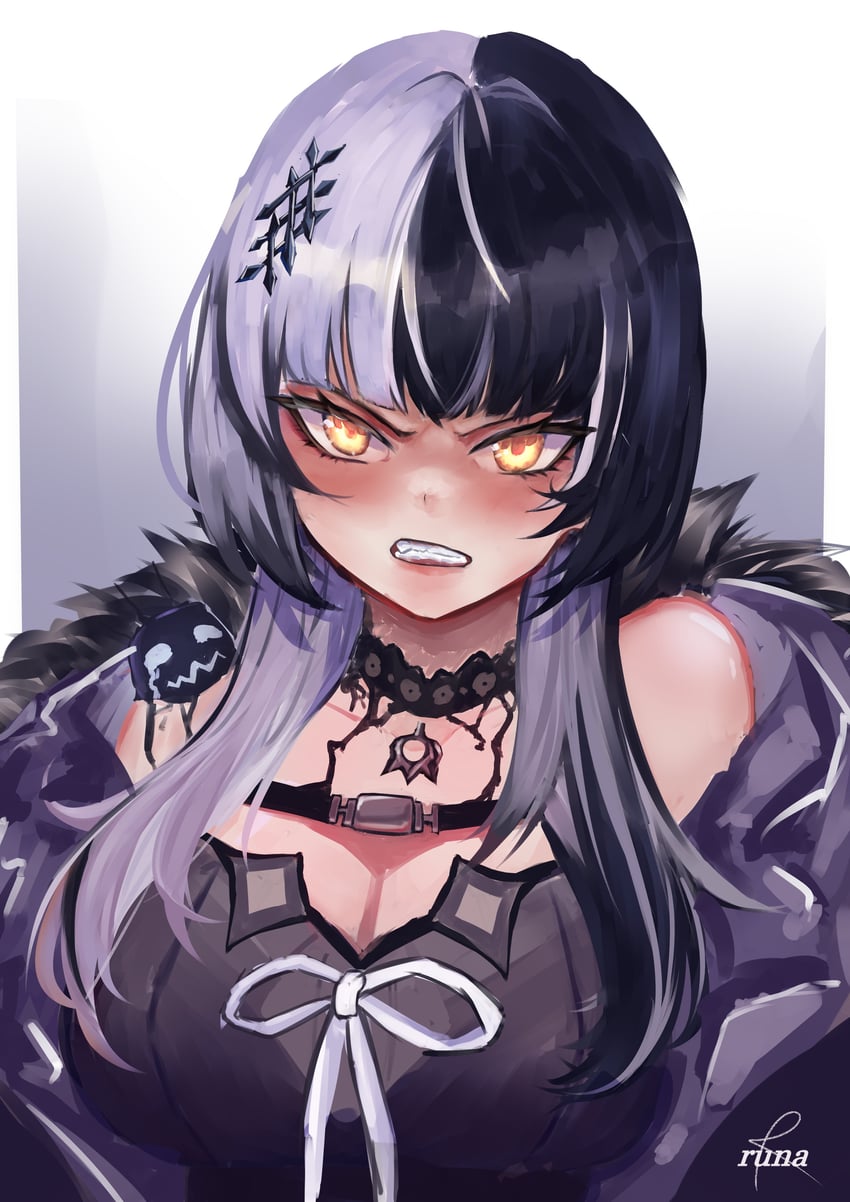 shiori novella and yorick (hololive and 1 more) drawn by runa_(runasi)