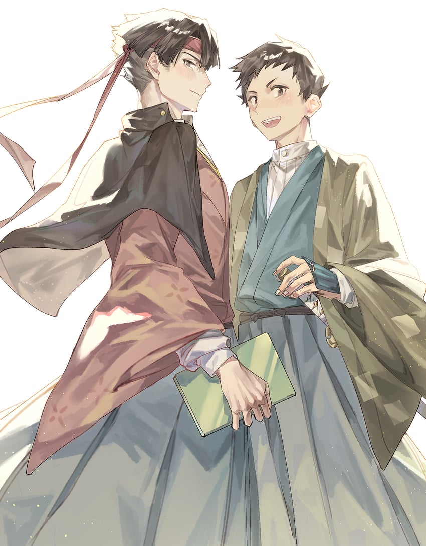 ryunosuke naruhodo and kazuma asogi (ace attorney and 1 more) drawn by dong_98