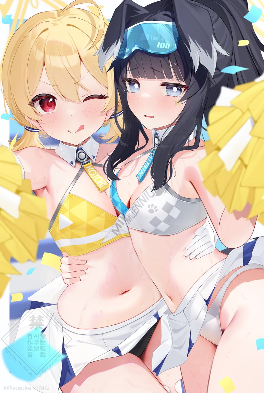 hibiki and kotori (blue archive) drawn by nosuke_tmg