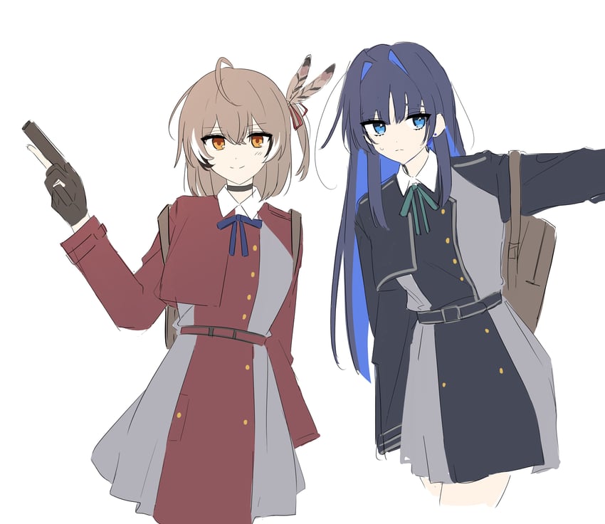 ouro kronii, nanashi mumei, nishikigi chisato, and inoue takina (hololive and 2 more) drawn by xx_tk9