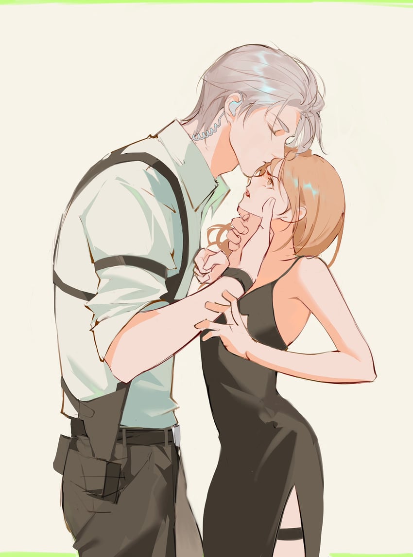 protagonist and charlie su (light and night love) drawn by denpa0304