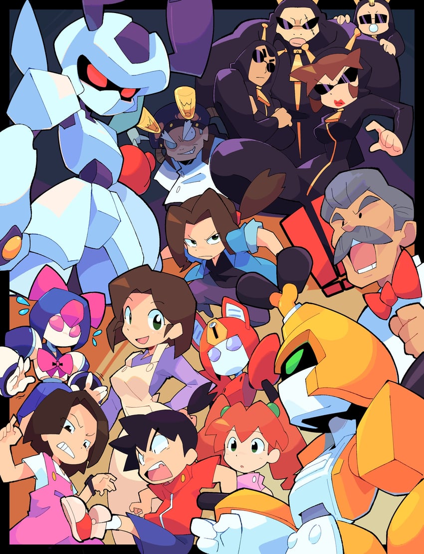 metabee, peppercat, brass, rokusho, tenryou ikki, and 10 more (medarot and 1 more) drawn by bacun