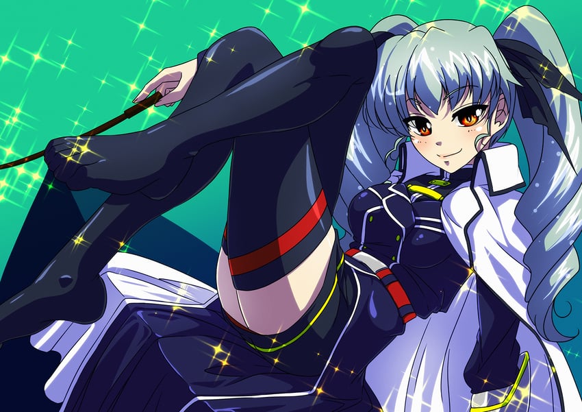 fate testarossa and anchovy (girls und panzer and 2 more) drawn by tappa_(esperanza)