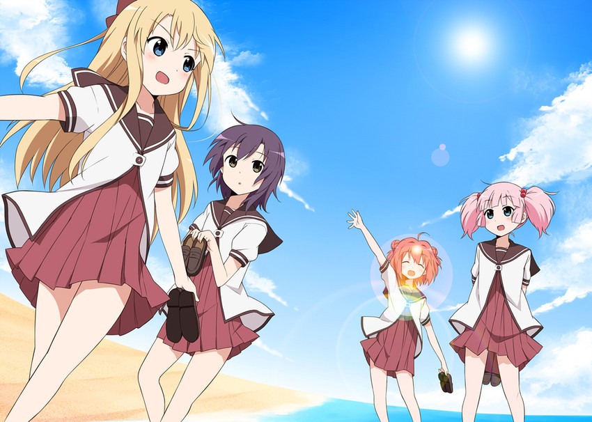 toshinou kyouko, akaza akari, funami yui, and yoshikawa chinatsu (yuruyuri) drawn by mousou_(mousou_temporary)