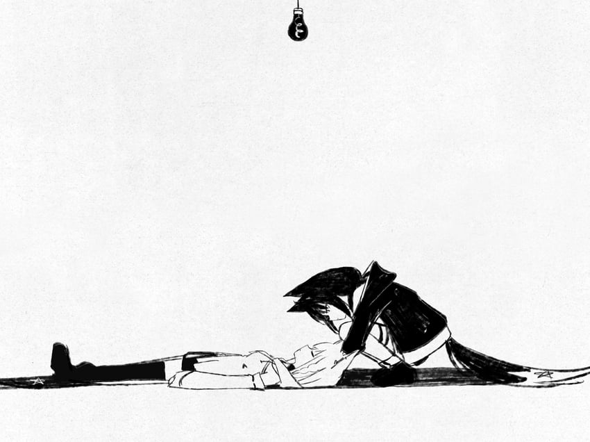shirakami fubuki and kurokami fubuki (hololive and 1 more) drawn by hyde_(tabakko)