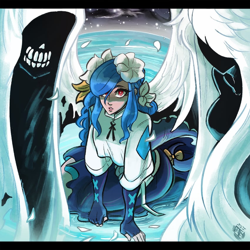 dizzy, necro, undine, and queen dizzy (guilty gear and 1 more) drawn by scruffyturtles