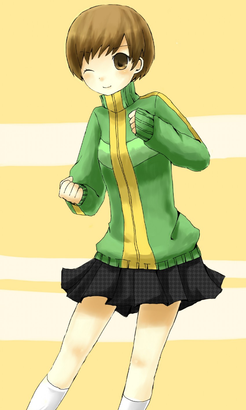 satonaka chie (persona and 1 more) drawn by shuu_(aoiro)