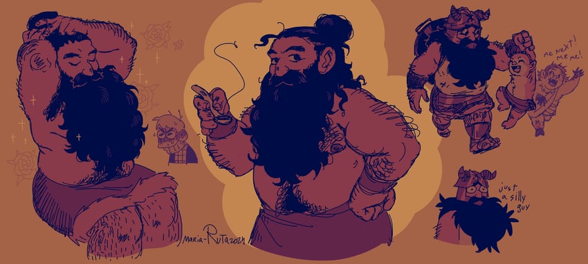 senshi and chilchuck tims (dungeon meshi) drawn by maria-ruta