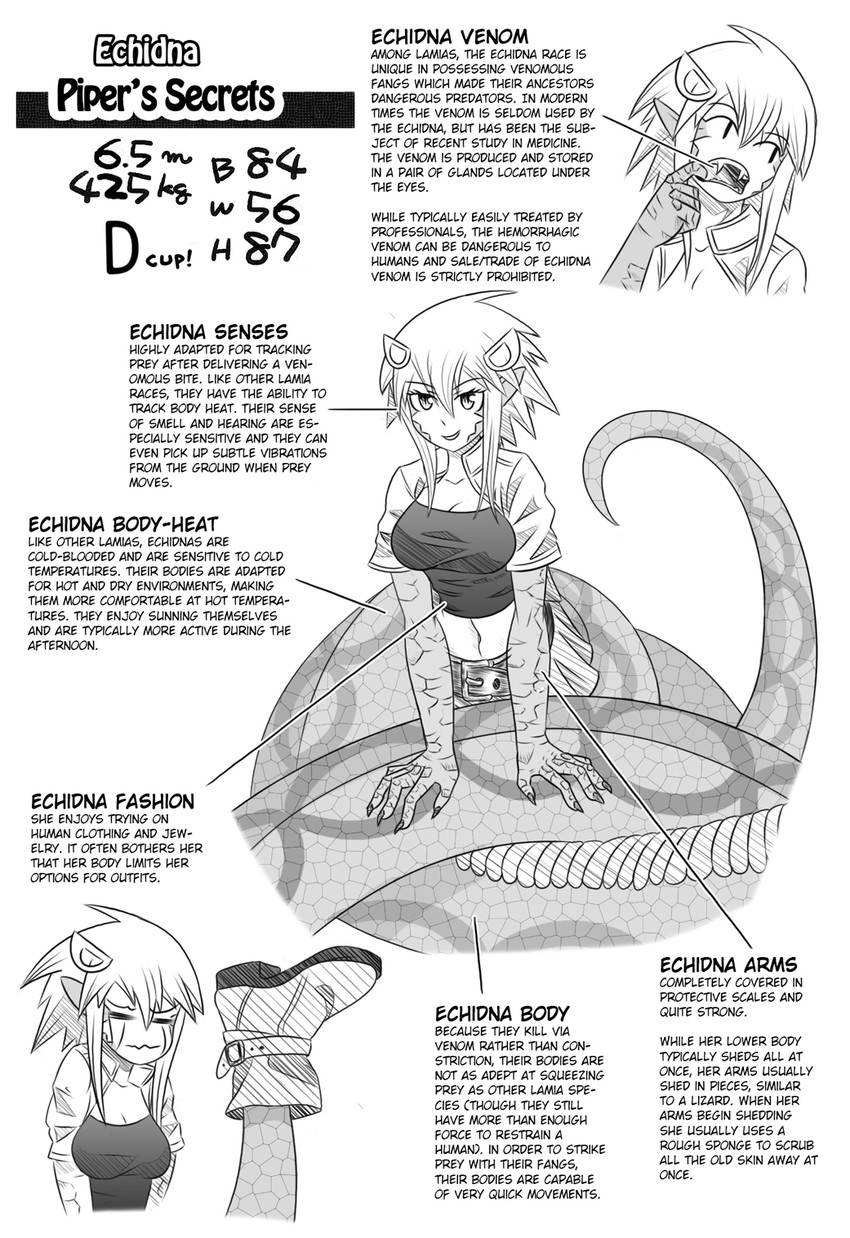 echidna and piper (monster musume no iru nichijou) drawn by feisty_(drawfag)