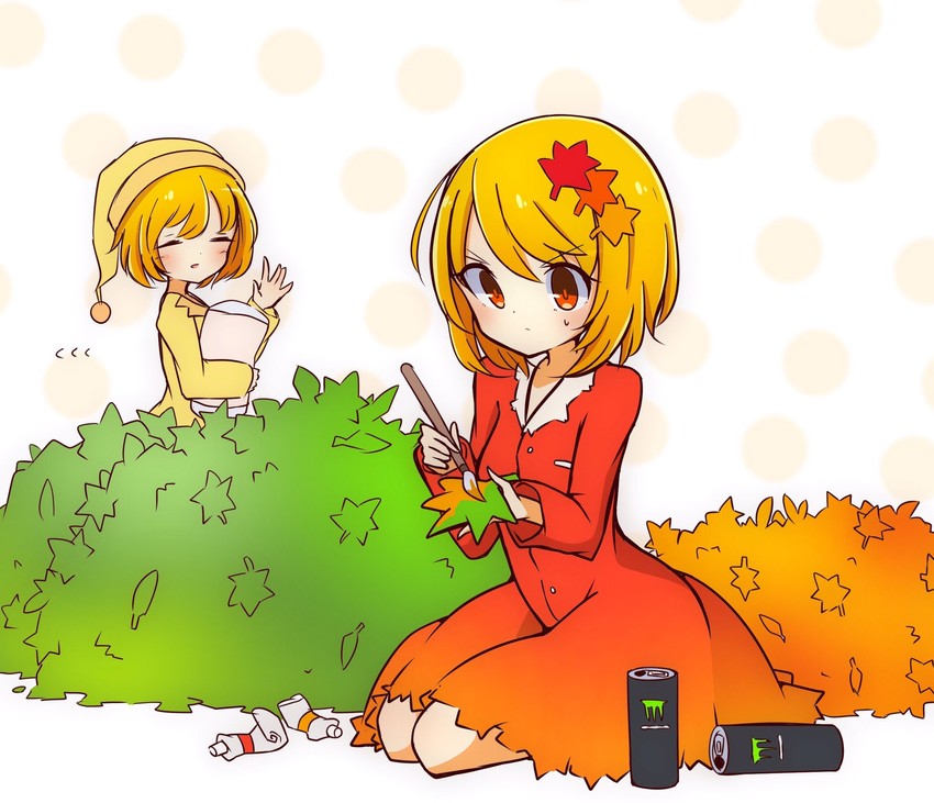 aki minoriko and aki shizuha (touhou) drawn by inon