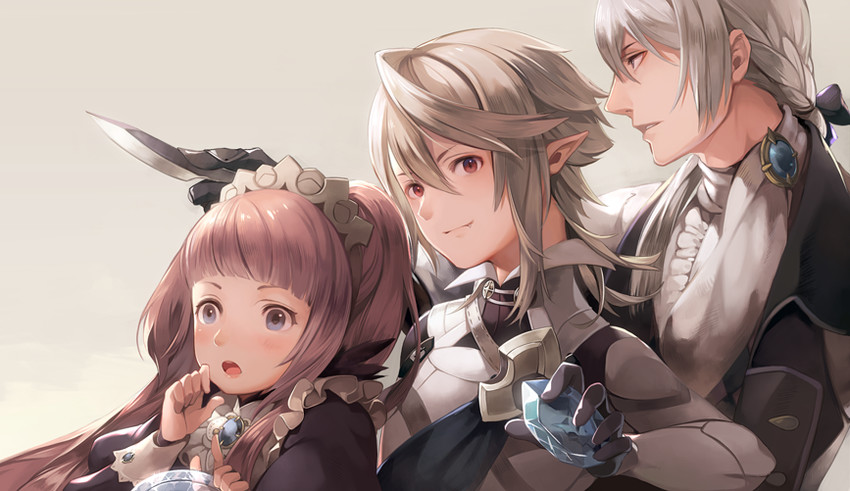 male corrin, felicia, and jakob (fire emblem and 1 more) drawn by riku_(wana)