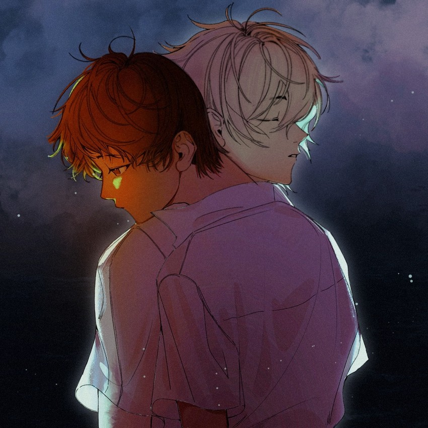 ikari shinji and nagisa kaworu (neon genesis evangelion) drawn by azcl