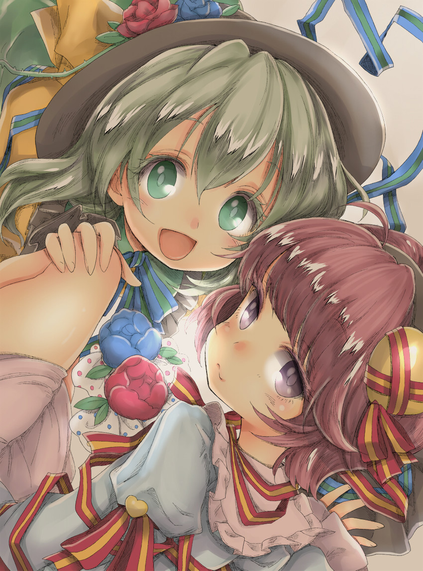 komeiji koishi and komeiji satori (touhou) drawn by chikado