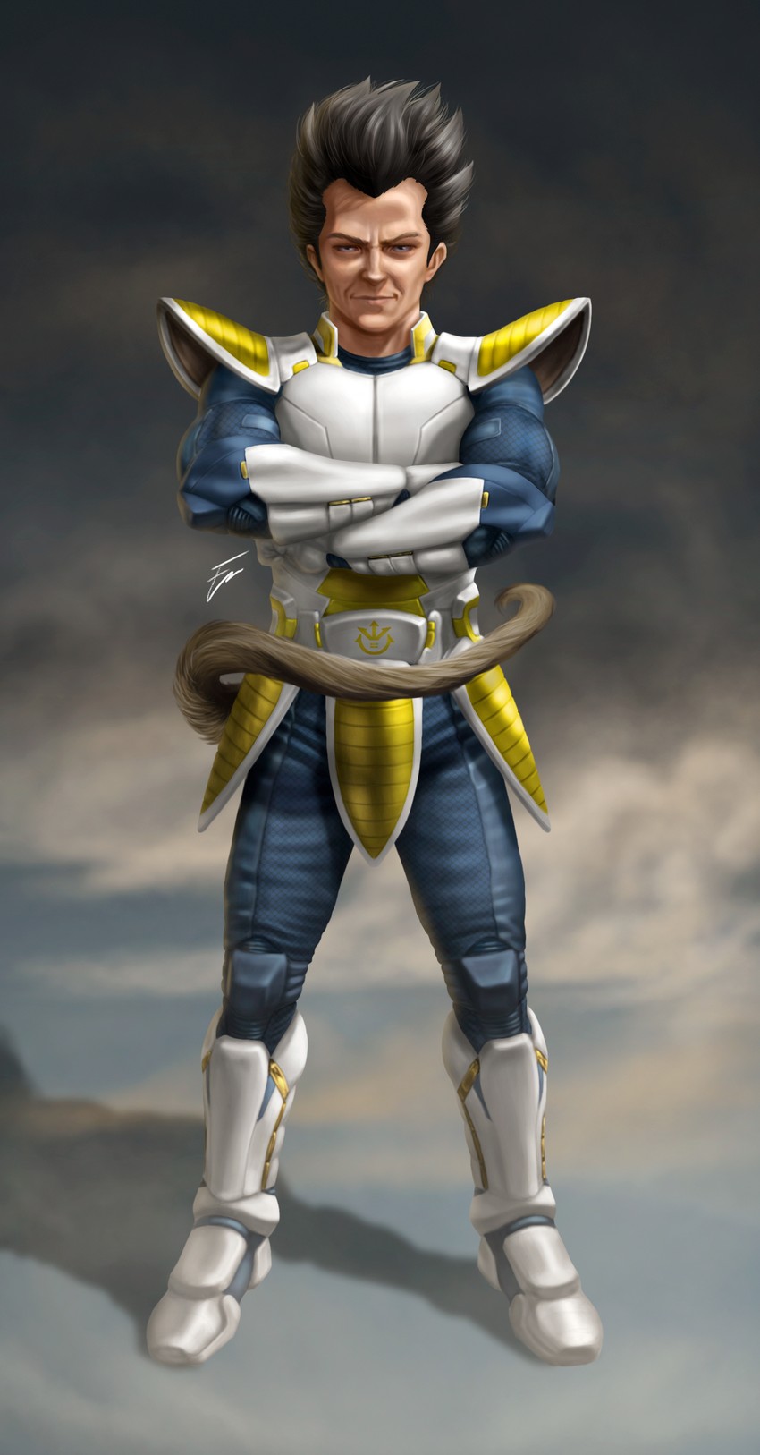 vegeta (dragon ball and 1 more) drawn by enrique_meza