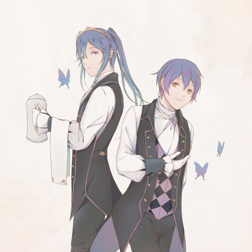 lucina and male morgan (fire emblem and 1 more) drawn by raphim-thille