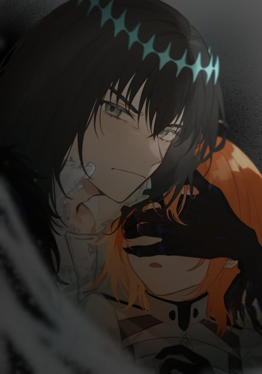 fujimaru ritsuka and oberon (fate and 1 more) drawn by romo827