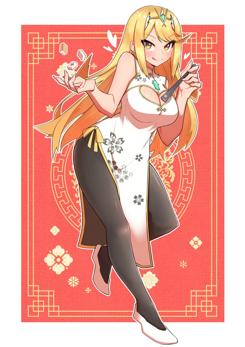 mythra (xenoblade chronicles and 1 more) drawn by osora_(judithandlilith)