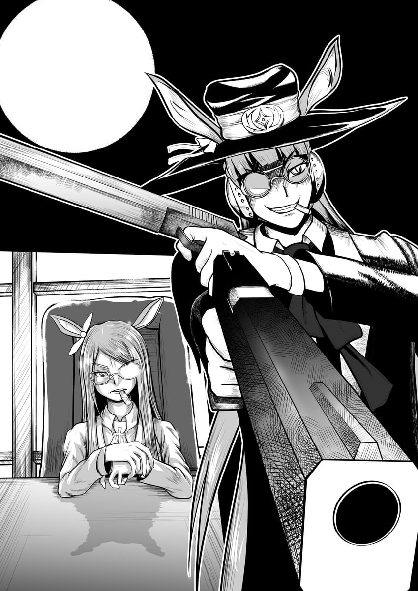 gold ship, mejiro mcqueen, alucard, and integra hellsing (umamusume and 1 more) drawn by black_saboikku
