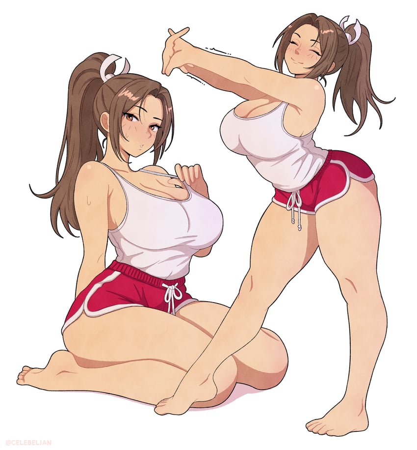 shiranui mai (street fighter and 2 more) drawn by celebelian