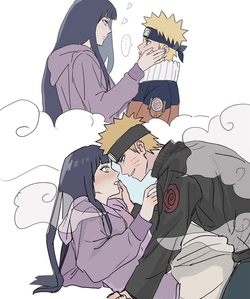 uzumaki naruto and hyuuga hinata (naruto and 1 more) drawn by notane_n
