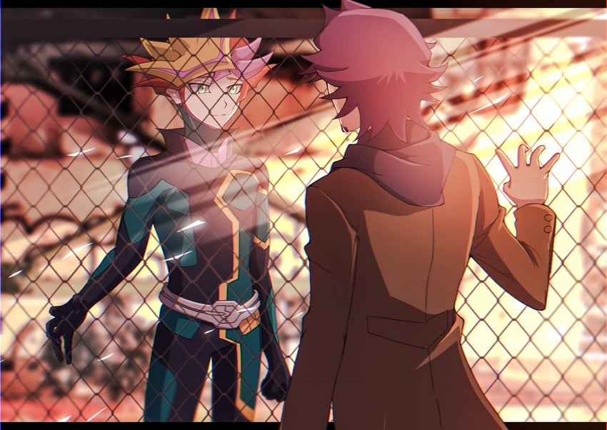 fujiki yusaku, playmaker, and kusanagi shouichi (yu-gi-oh! and 1 more) drawn by atltax_00