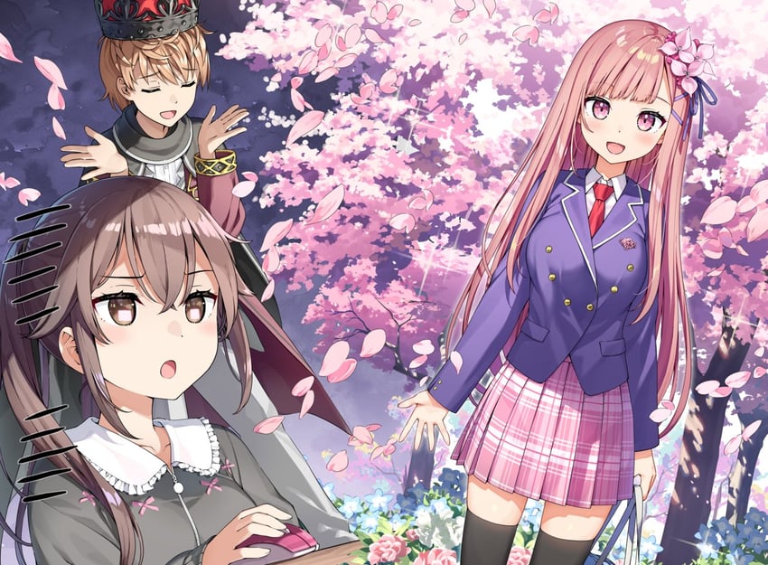 otonari-san, abaddon, and hanano misaki (sasaki to p-chan) drawn by kantoku