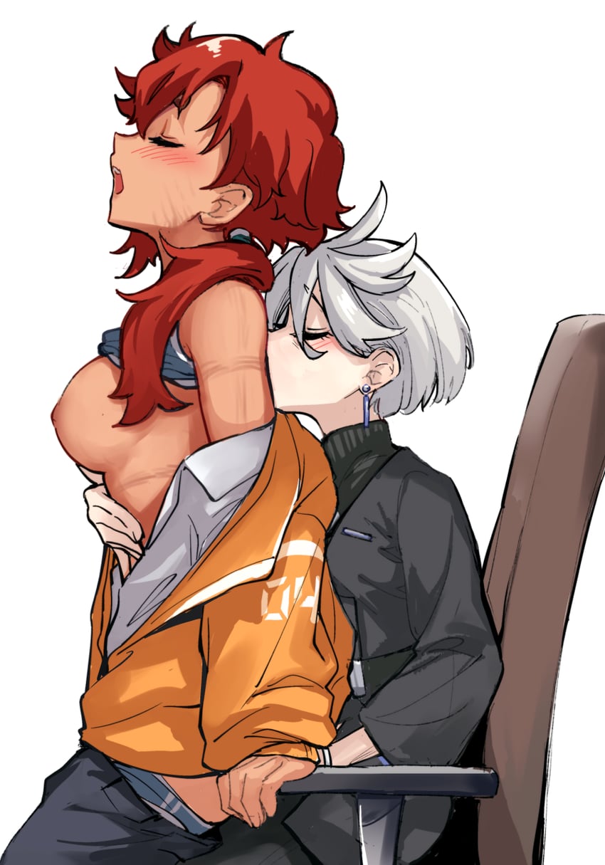 suletta mercury and miorine rembran (gundam and 1 more) drawn by mitsu_(tendou_itsuki)