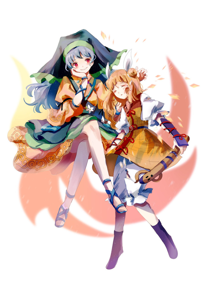 haniyasushin keiki and joutouguu mayumi (touhou) drawn by cake_mogo