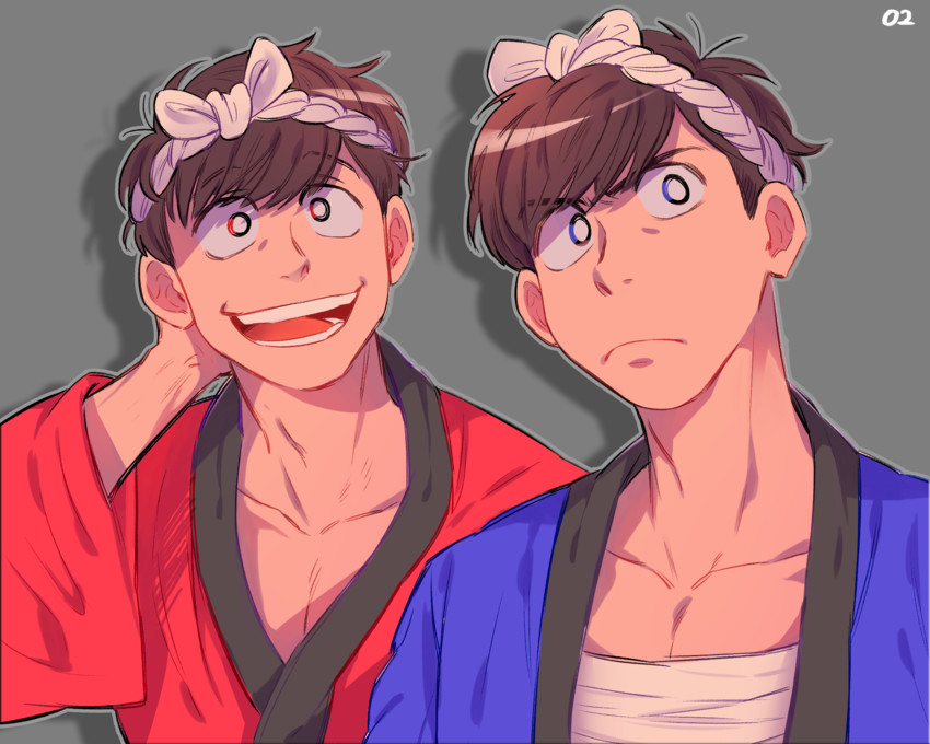 matsuno osomatsu and matsuno karamatsu (osomatsu and 2 more) drawn by o2_(o2mm)