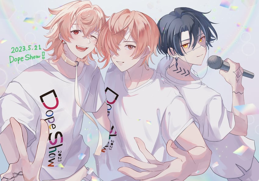 miyama kei, rokuta, and itsuki (paradox live) drawn by miya_(38magical)
