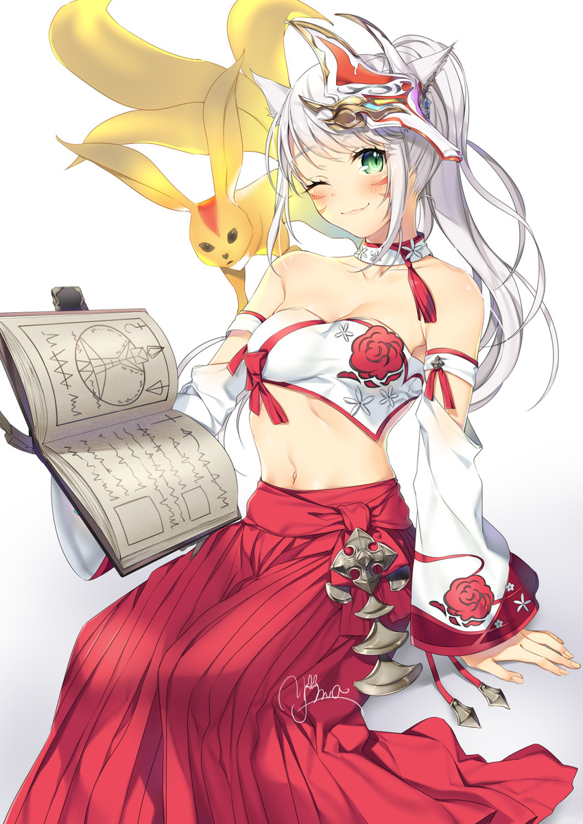 warrior of light and carbuncle (final fantasy and 1 more) drawn by yana_mori