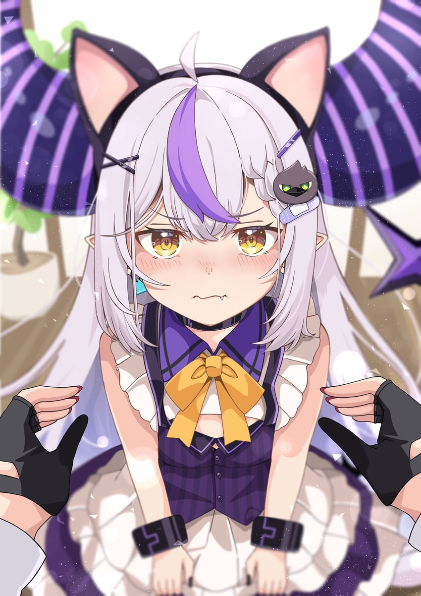 la+ darknesss and takane lui (hololive) drawn by kyabetsu_ningen