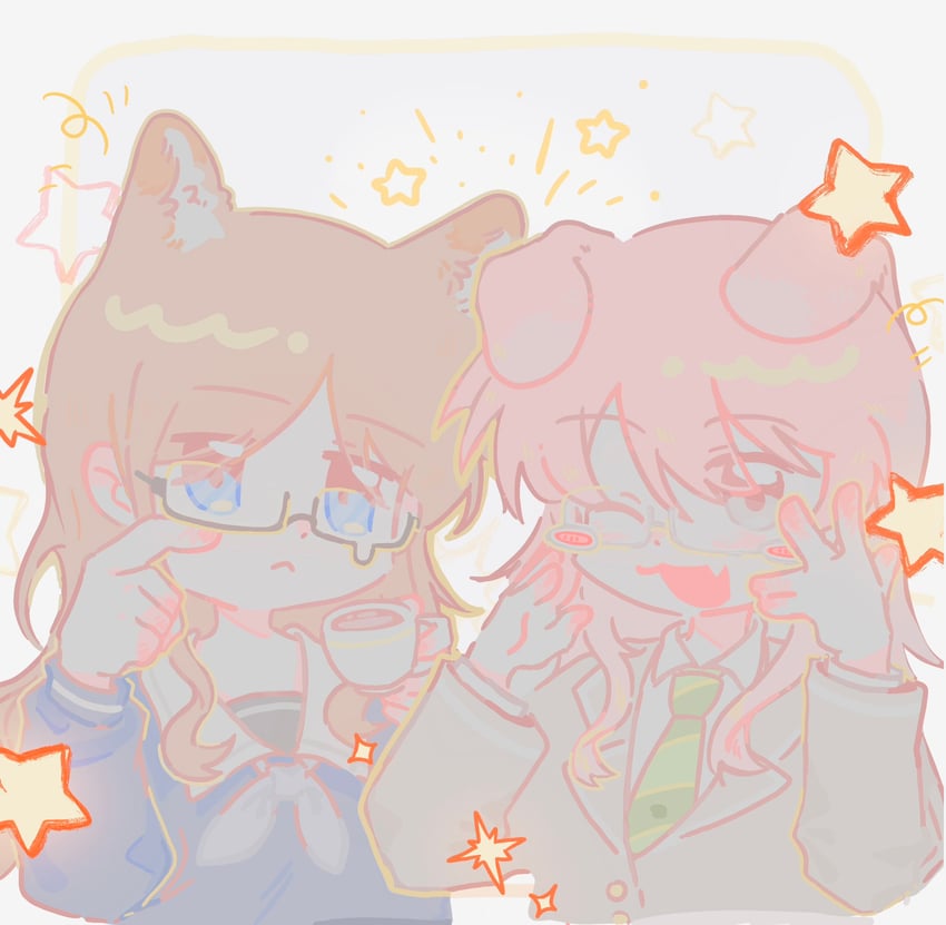 chihaya anon and nagasaki soyo (bang dream! and 1 more) drawn by bad_fishhhh