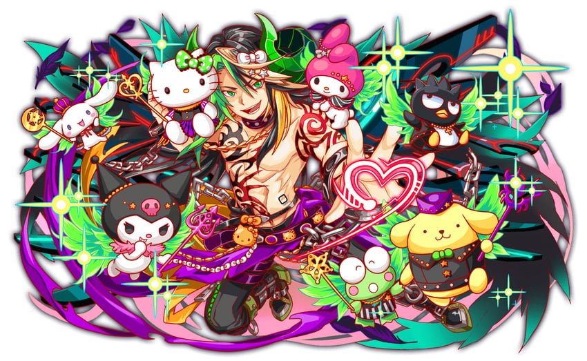 cinnamoroll, hello kitty, my melody, kuromi, pompompurin, and 3 more (sanrio and 5 more)