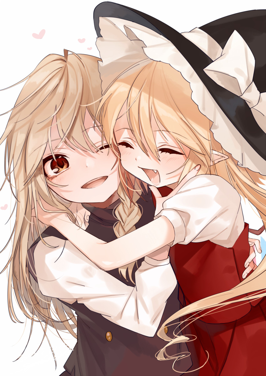 kirisame marisa and flandre scarlet (touhou) drawn by gotoh_(nekocat)