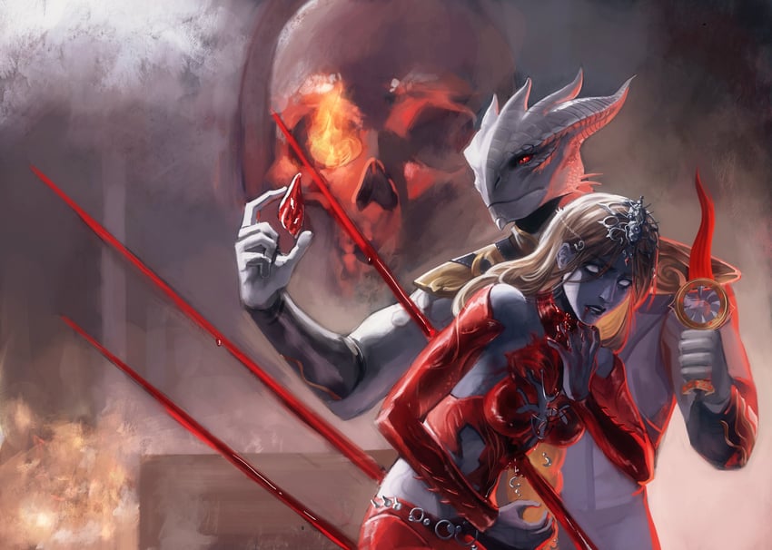 orin the red and the dark urge (dungeons & dragons and 2 more) drawn by skyorange