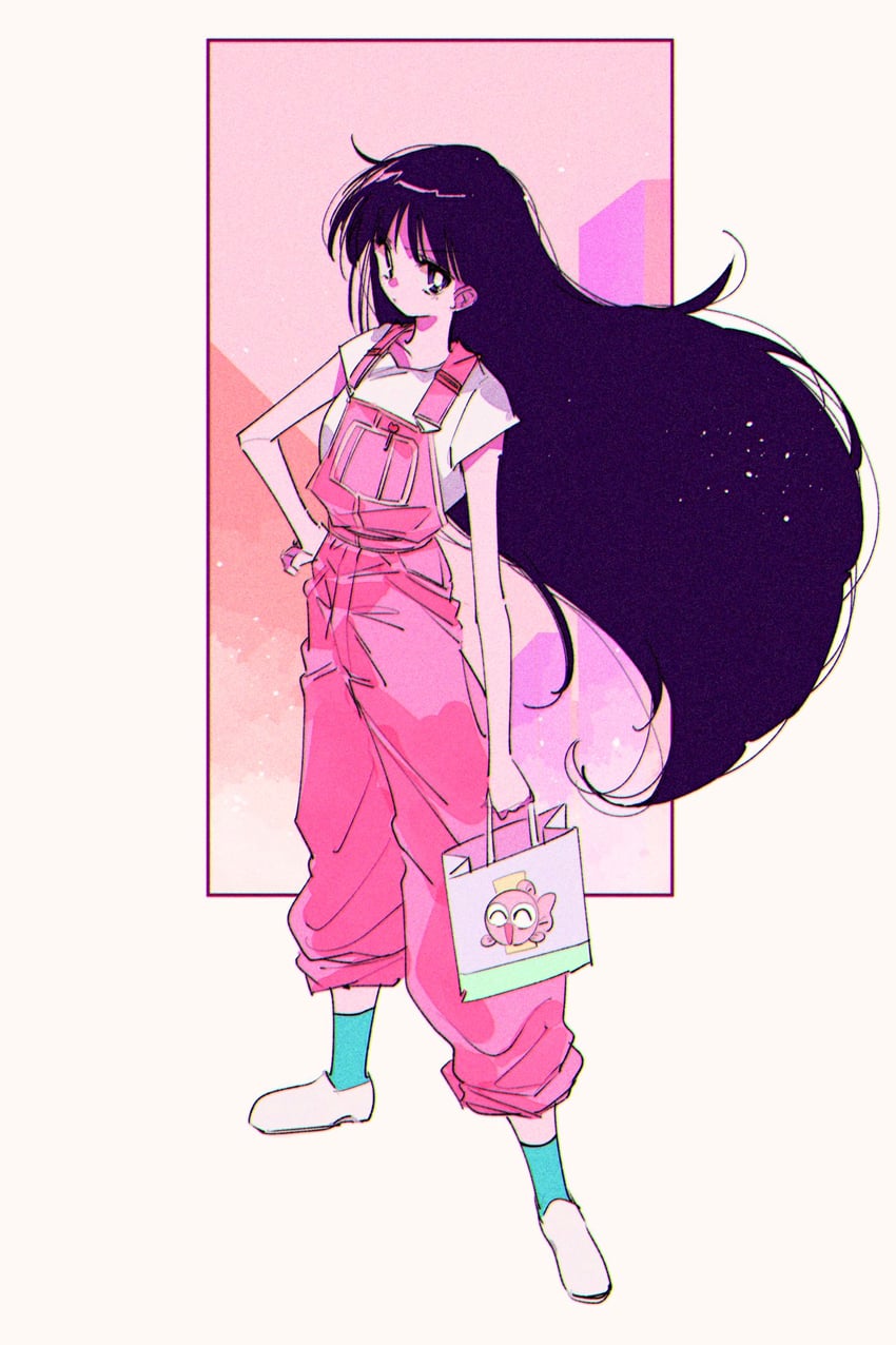 hino rei and gyopi (bishoujo senshi sailor moon and 2 more) drawn by pochi_(askas_is_god)