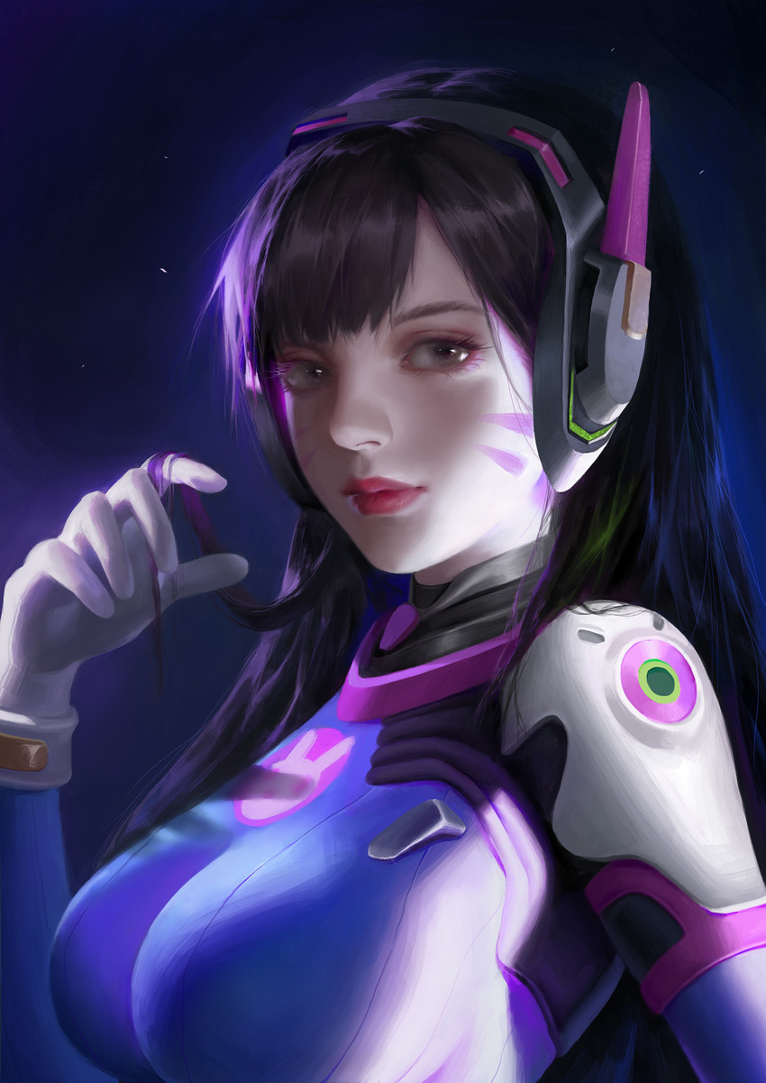 d.va (overwatch and 1 more) drawn by y_xun