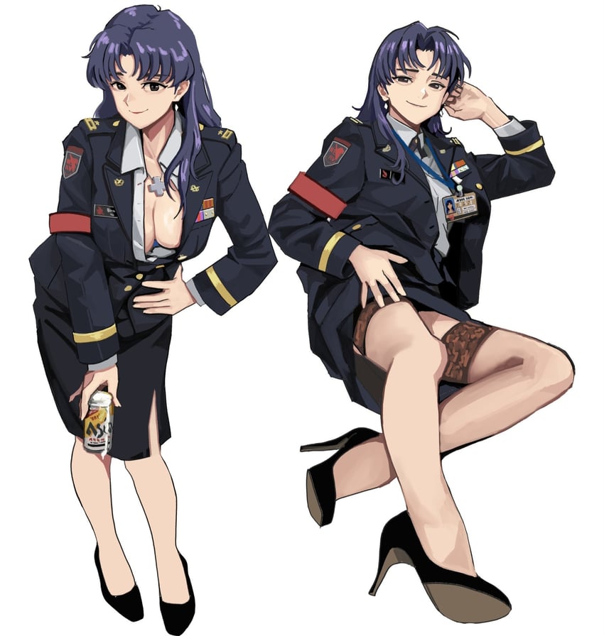 katsuragi misato (neon genesis evangelion) drawn by wani_(perfect_han)