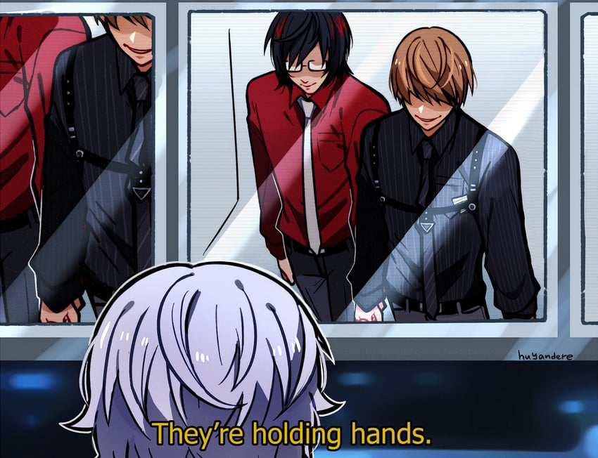 yagami light, near, and mikami teru (death note and 1 more) drawn by huyandere