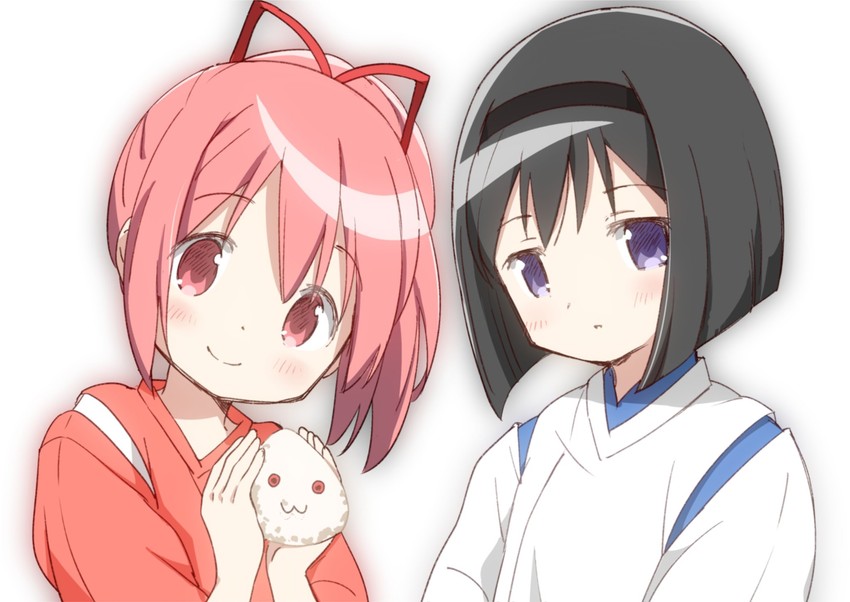 akemi homura, kaname madoka, kyubey, ogino chihiro, and haku (mahou shoujo madoka magica and 1 more) drawn by tsubaki_(tatajd)