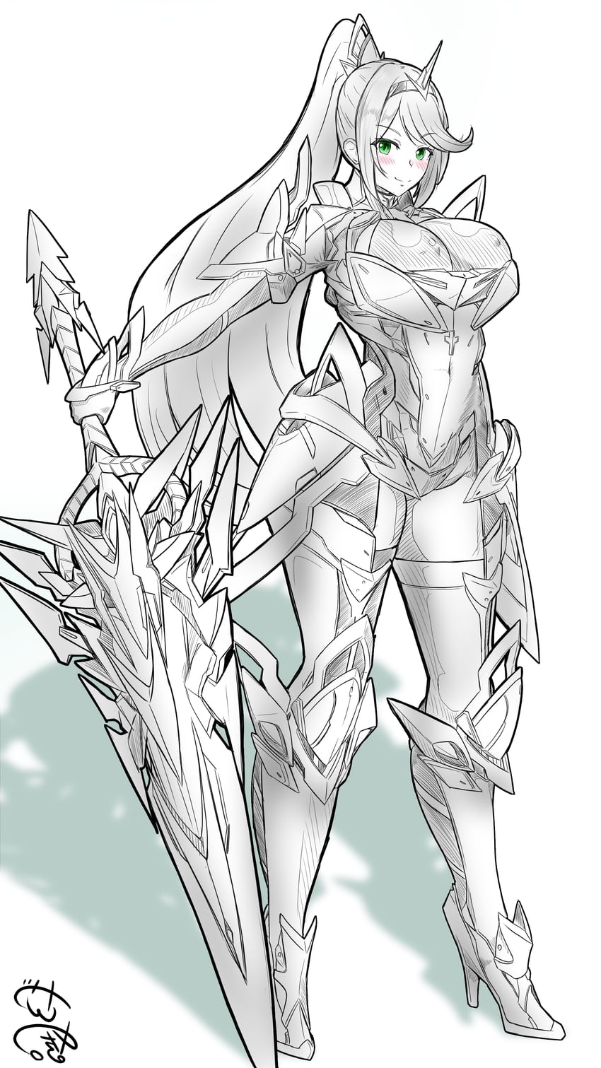 pneuma (xenoblade chronicles and 1 more) drawn by gan-metal
