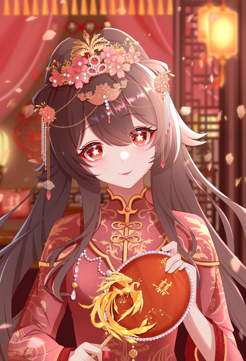 hu tao (genshin impact) drawn by zhui_ming_ying_xue
