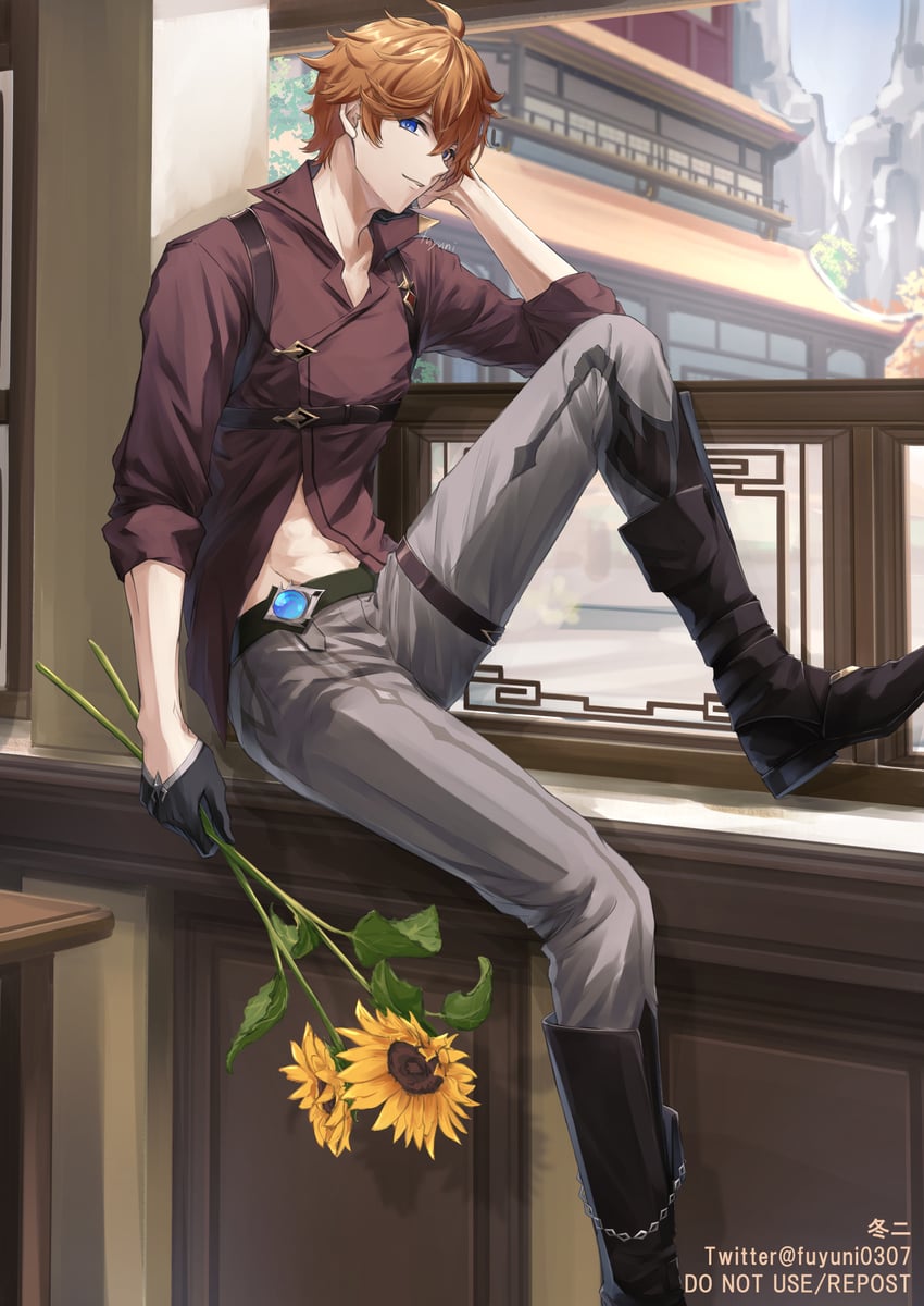 tartaglia (genshin impact) drawn by fuyuni0307